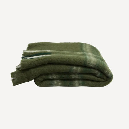 Plaid Green Throw