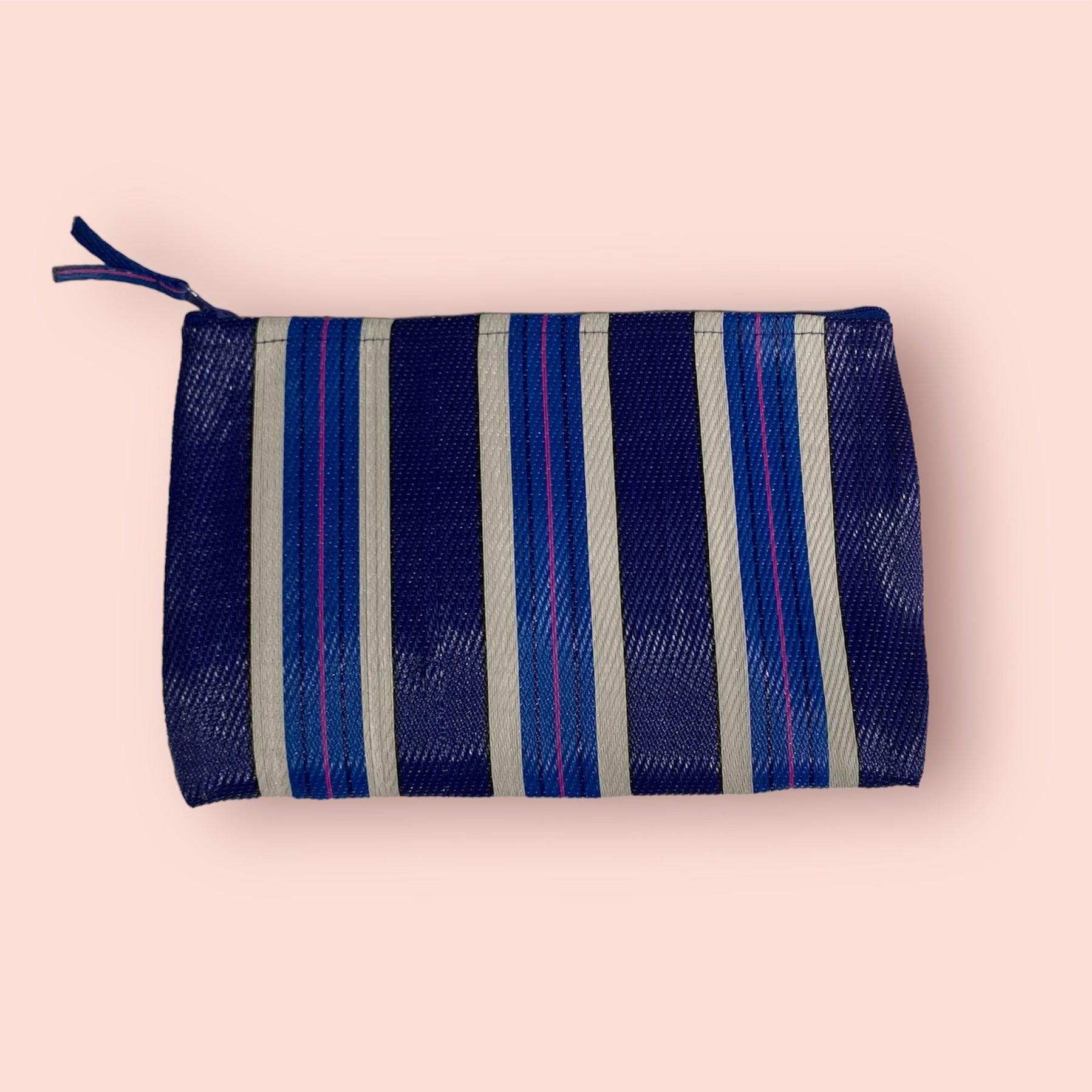 Recycled Plastic Zip Pouch - 8 assorted colours