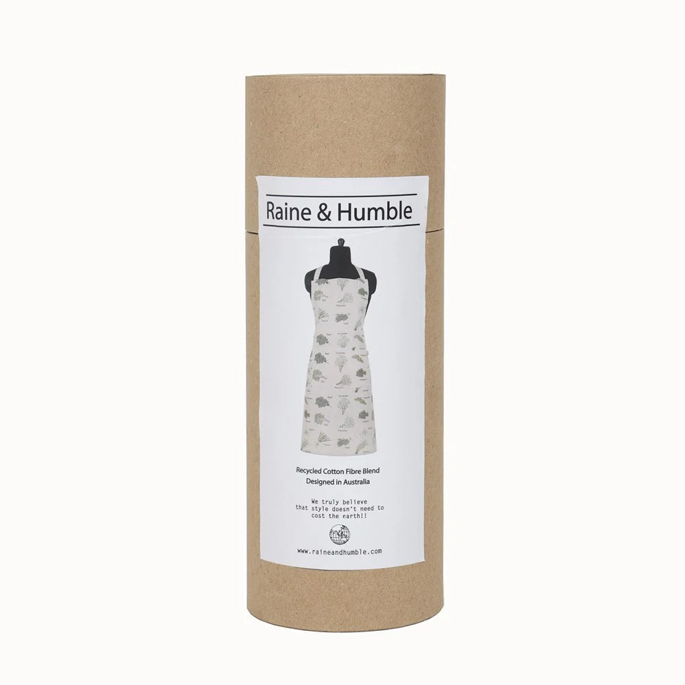 Herb Print Apron - Charcoal