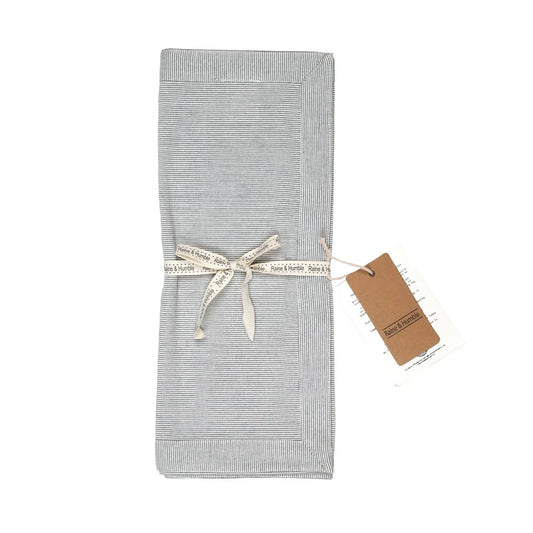 Charcoal Pin Stripe Table Runner