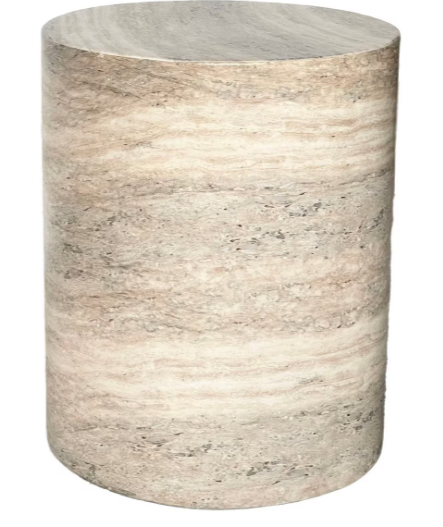 Travertine Stool/Side Table