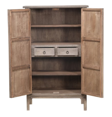 Lotus & Jade 2 Door Tall Cabinet - Poplar