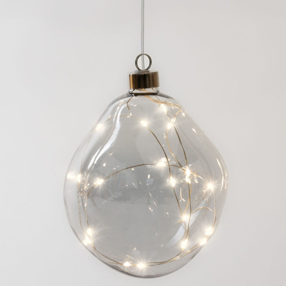 Smokey Orb Hanging Glass Light