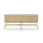 Nordic Oak Media Unit with Sliding Doors