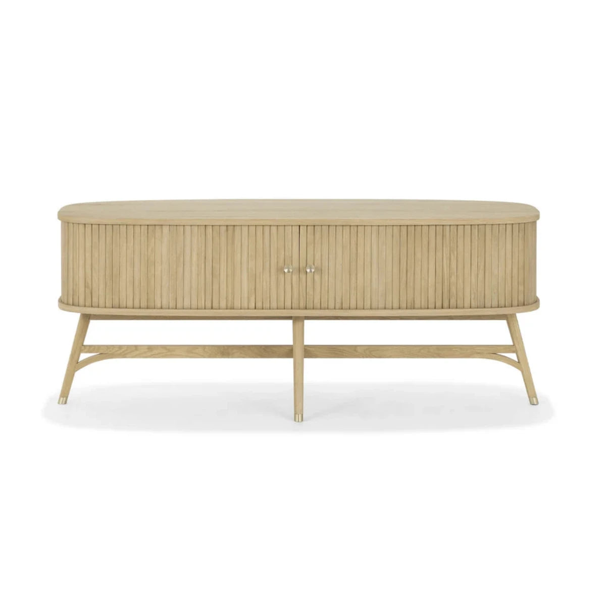 Nordic Oak Media Unit with Sliding Doors