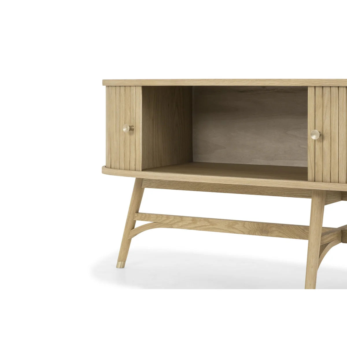 Nordic Oak Media Unit with Sliding Doors