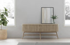 Nordic Oak Media Unit with Sliding Doors