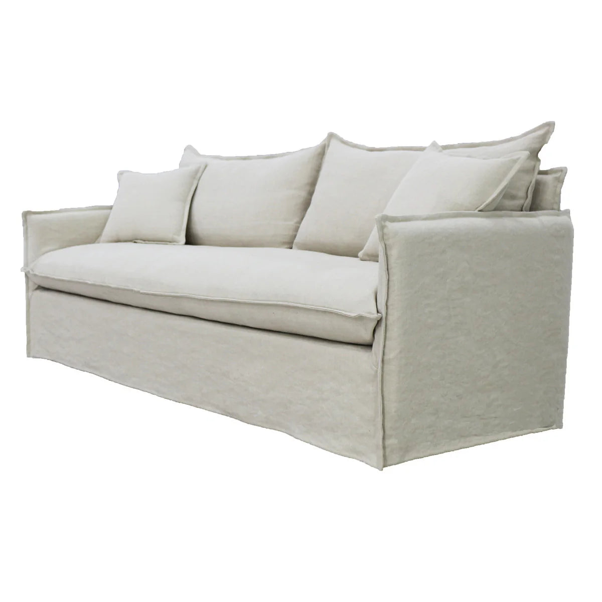 Slip Cover 3 Seat Sofa - Salt & Pepper