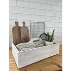 Florence Caddy White 25x45x18cm