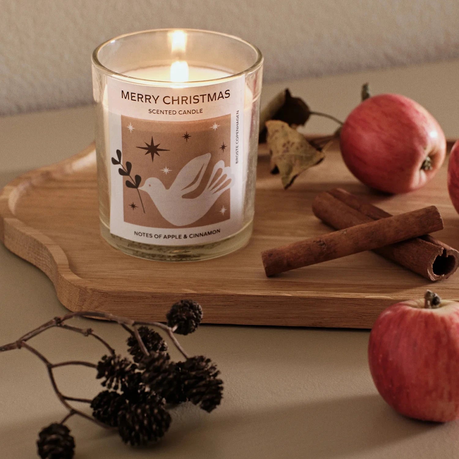 BROSTE Christmas Scented Candle - Merry Christmas