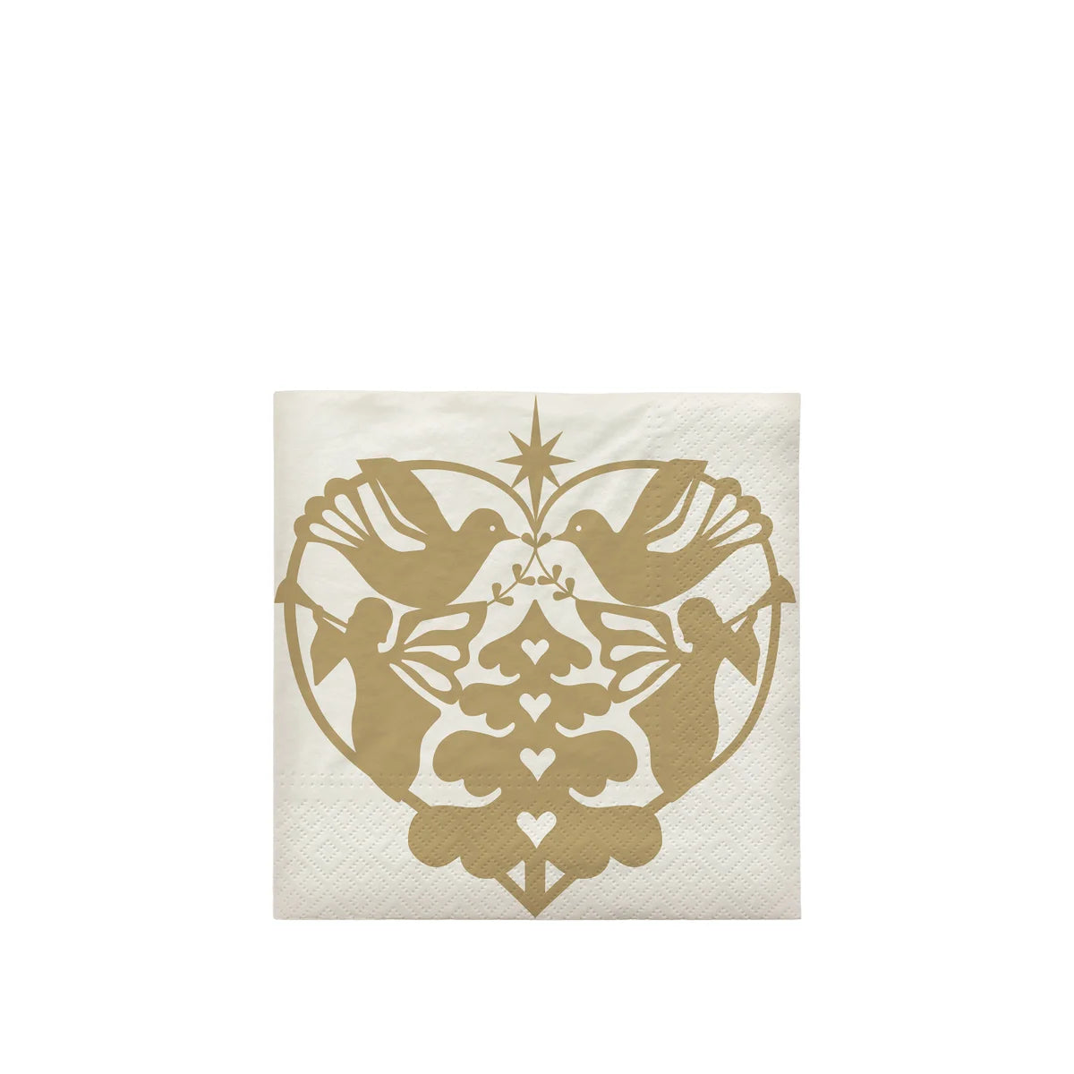 BROSTE Christmas Nostalgia Paper Napkin - Off White/Gold