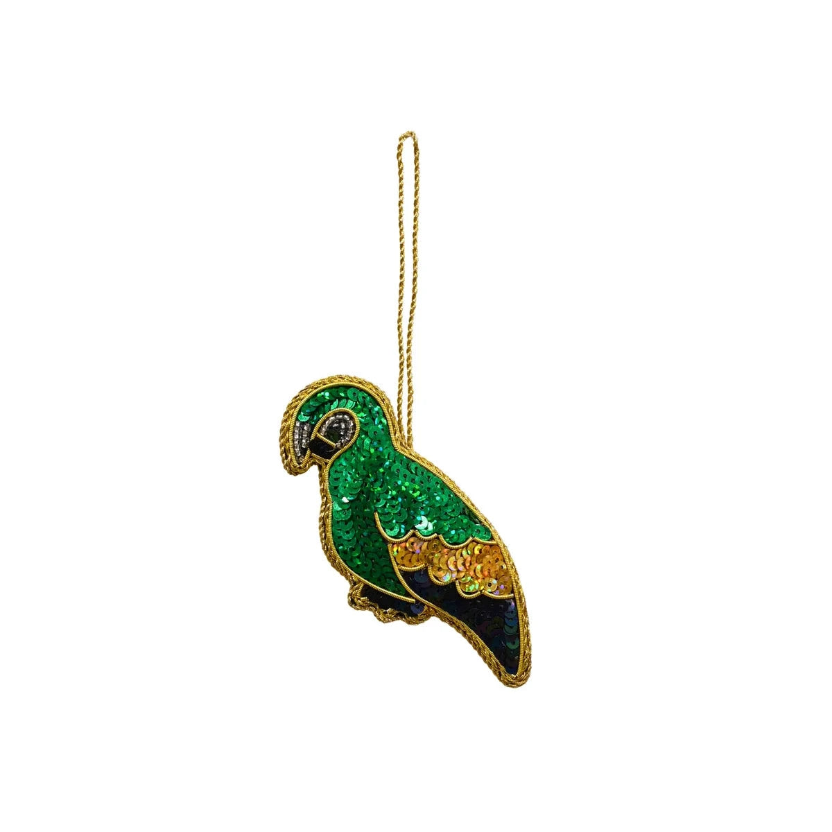 MAJESTIC Hanging Parrot - Green & Gold