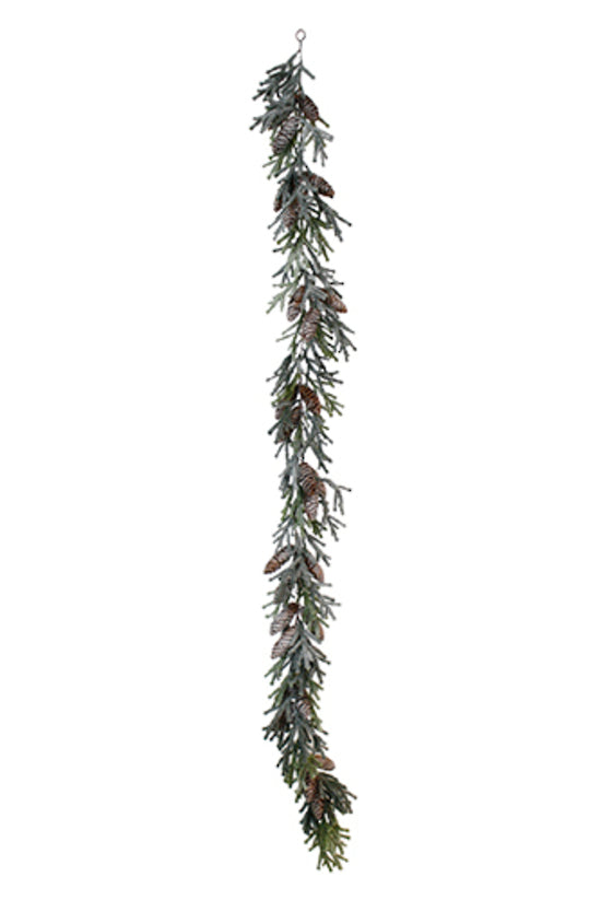 Frosted Alpine Fir Garland w/Cones