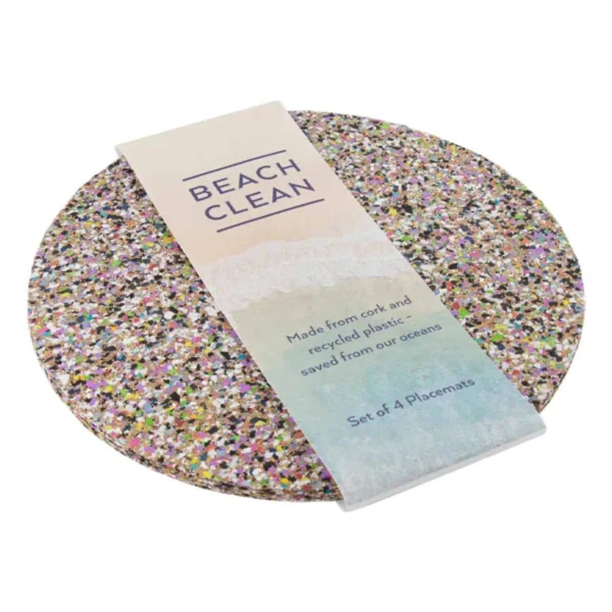 LIGA BEACH CLEAN ROUND PLACEMAT-SET OF 4