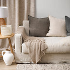Cassia  Feather 55x55cm Cushion - Nori