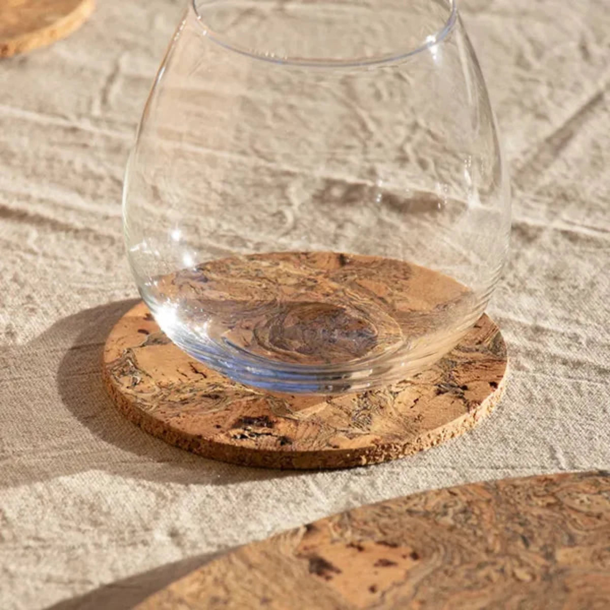 LIGA Natural Round Coasters - 4pk