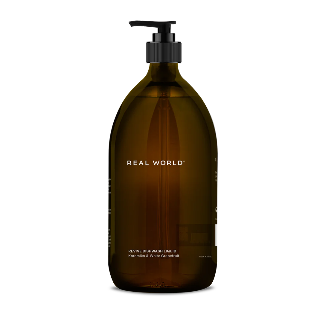 Real World Koromiko & White Grapefruit Dishwashing Liquid Glass Bottle