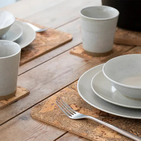 LIGA Ice Grey Rectangle Placemats - 4pk