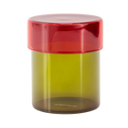 Glass jar set 'Cosima' Yellow with Red Lid