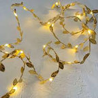 Stellar Haus Gold Garland (Fabric) Seed Light 1.2m