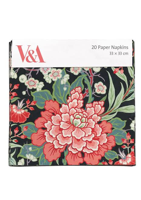 V&A Peony & Prunus Butterfield Floral Paper Napkin Pkt 20