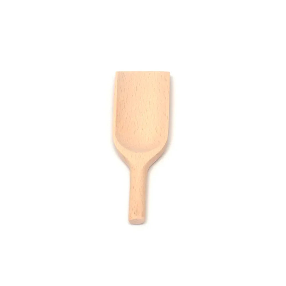 Wooden Flat Scoop Beech 14cm