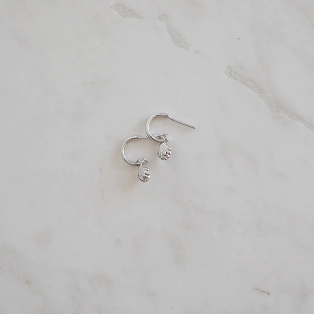 SOPHIE STORE SHE SHELL HOOP STUDS