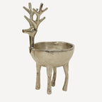Reindeer Sweets Bowl Silver Large