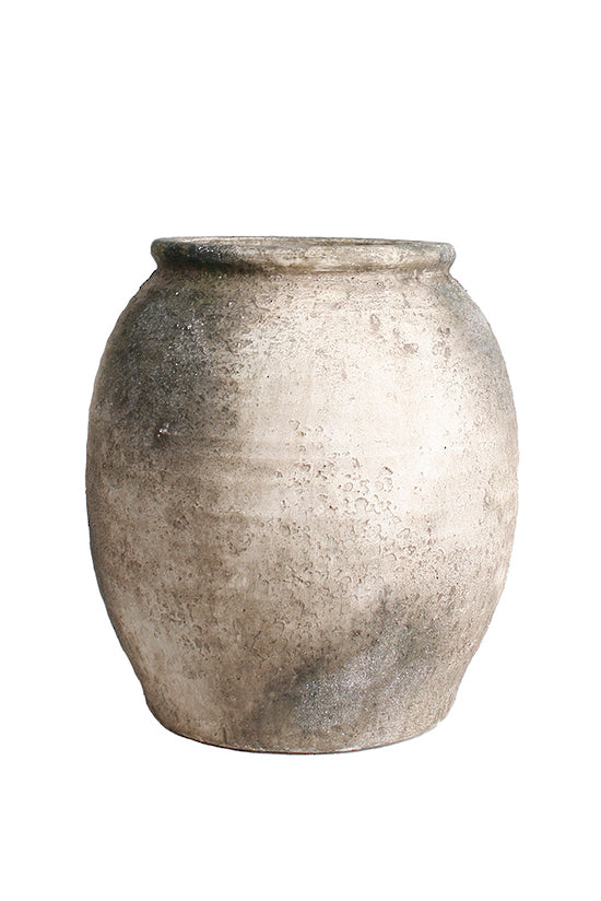 Concrete-Look Bellied Vase Small