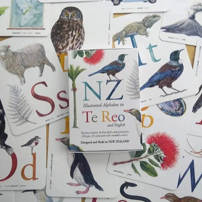 NZ Illustrated Alphabet Frieze in Te Reo Māori and English