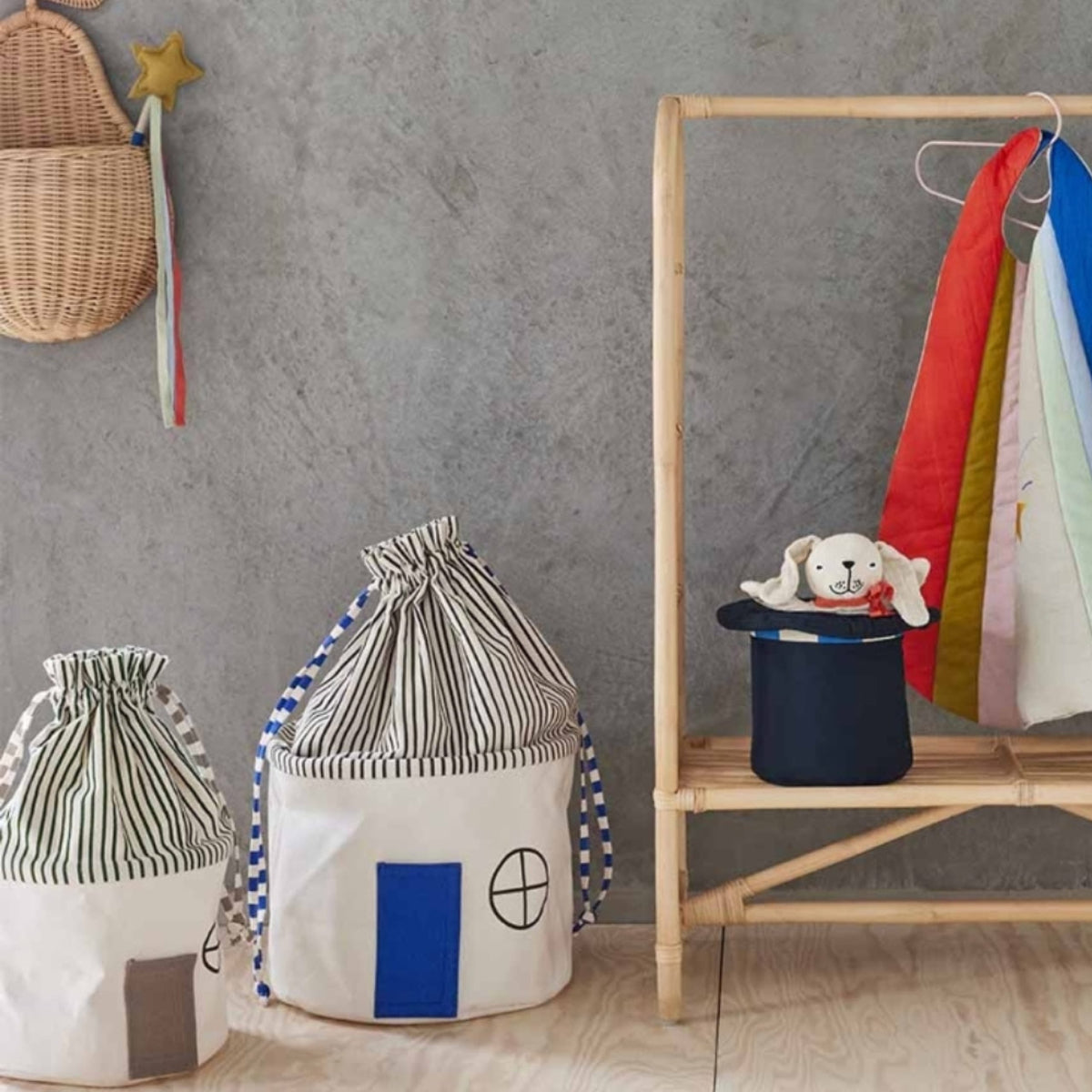 OYOY Koya Storage Basket - Optic Blue (Large)