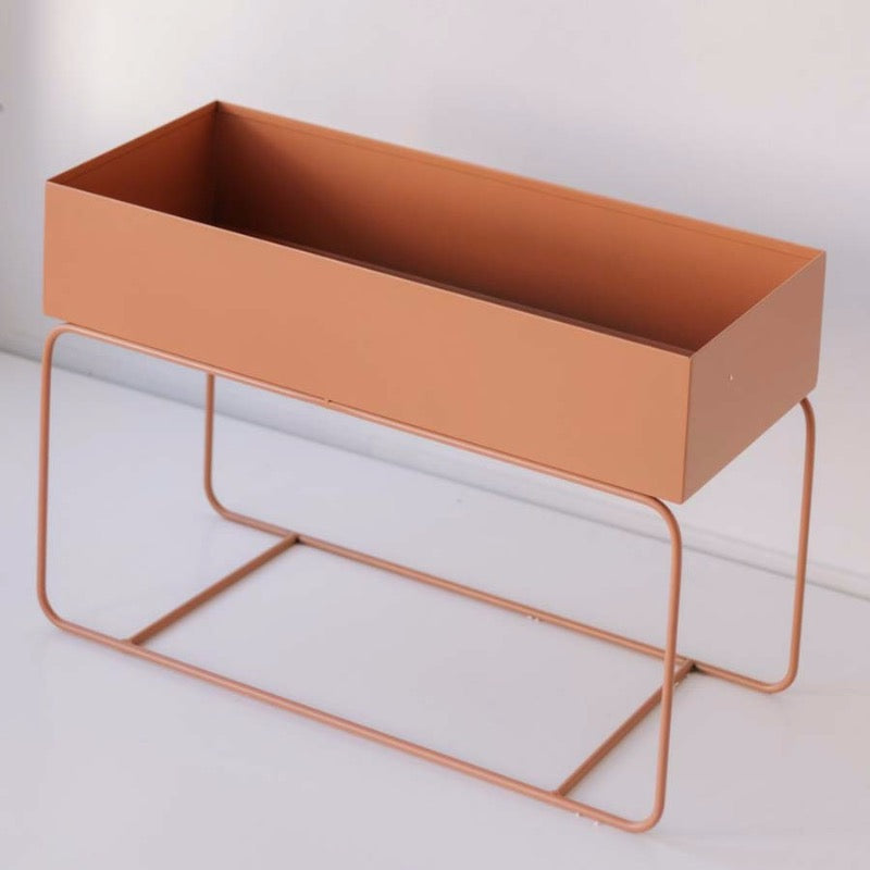 Metal Planter Short - Terracotta (ex display)