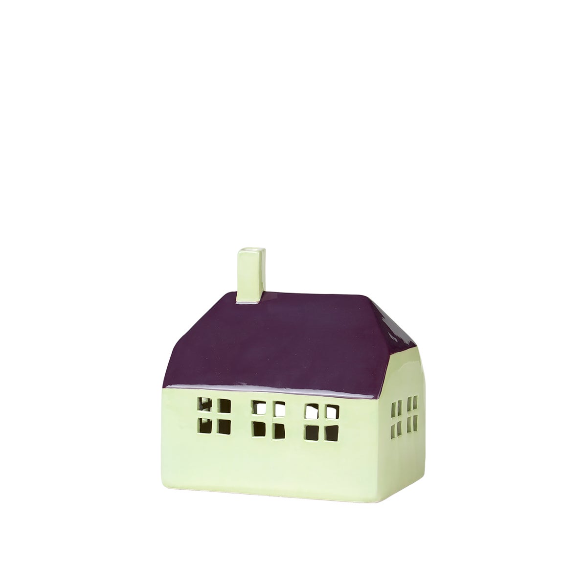 BROSTE T-Light Holder Bo Deco House Green/Purple