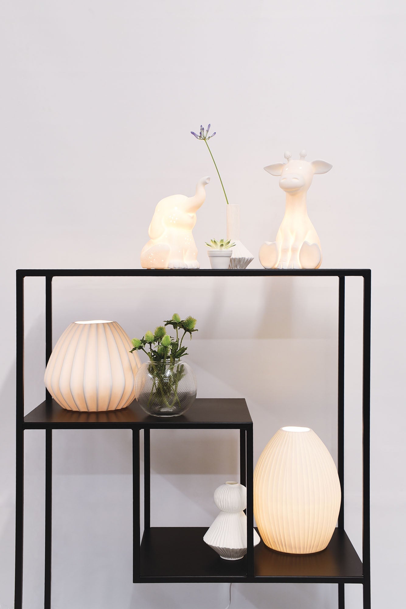 Table Lamp Elephant Matt White