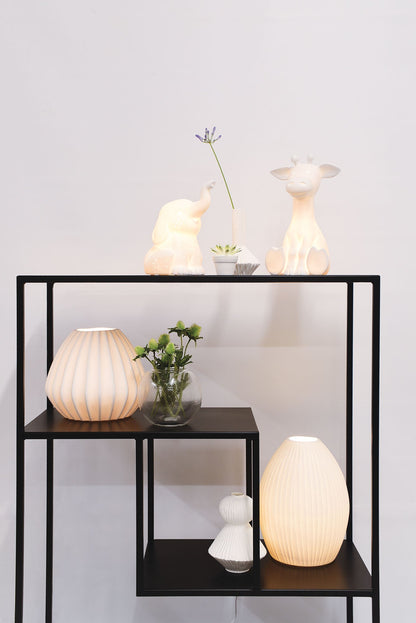 Table Lamp Elephant Matt White