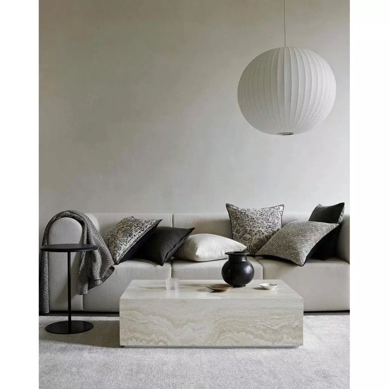COMO LINEN CUSHION - SHADOW 50 x 50cm