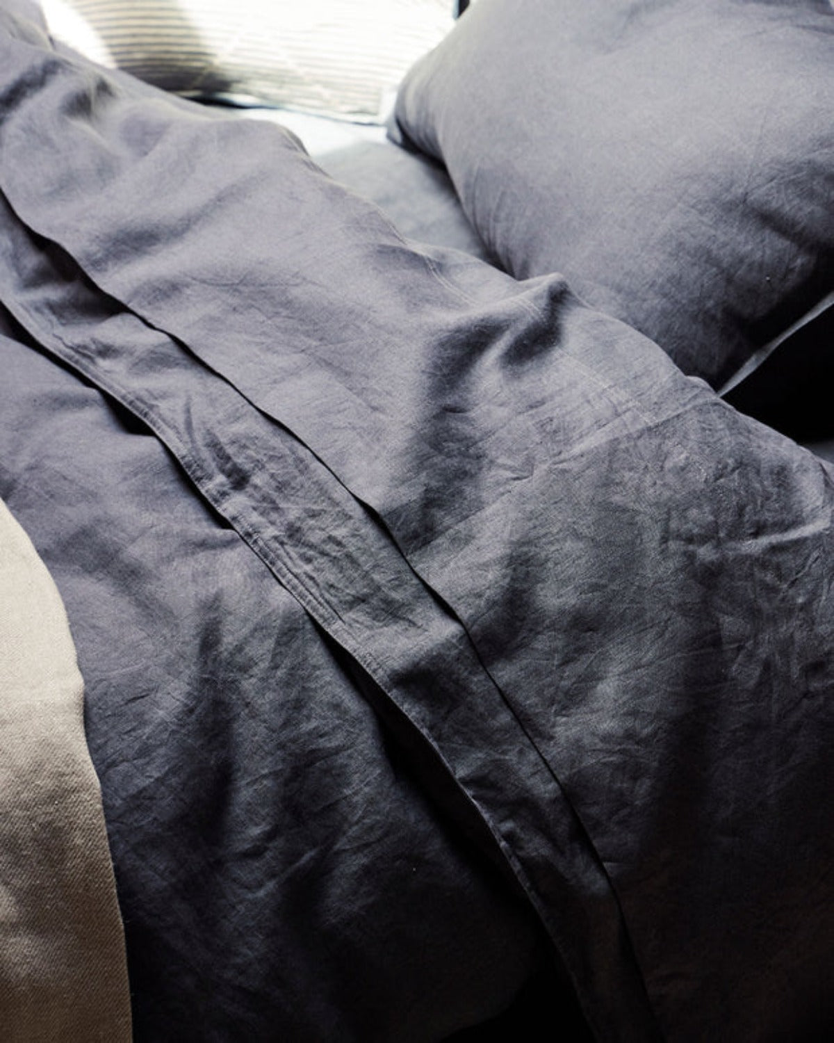 ravello flat sheet - denim