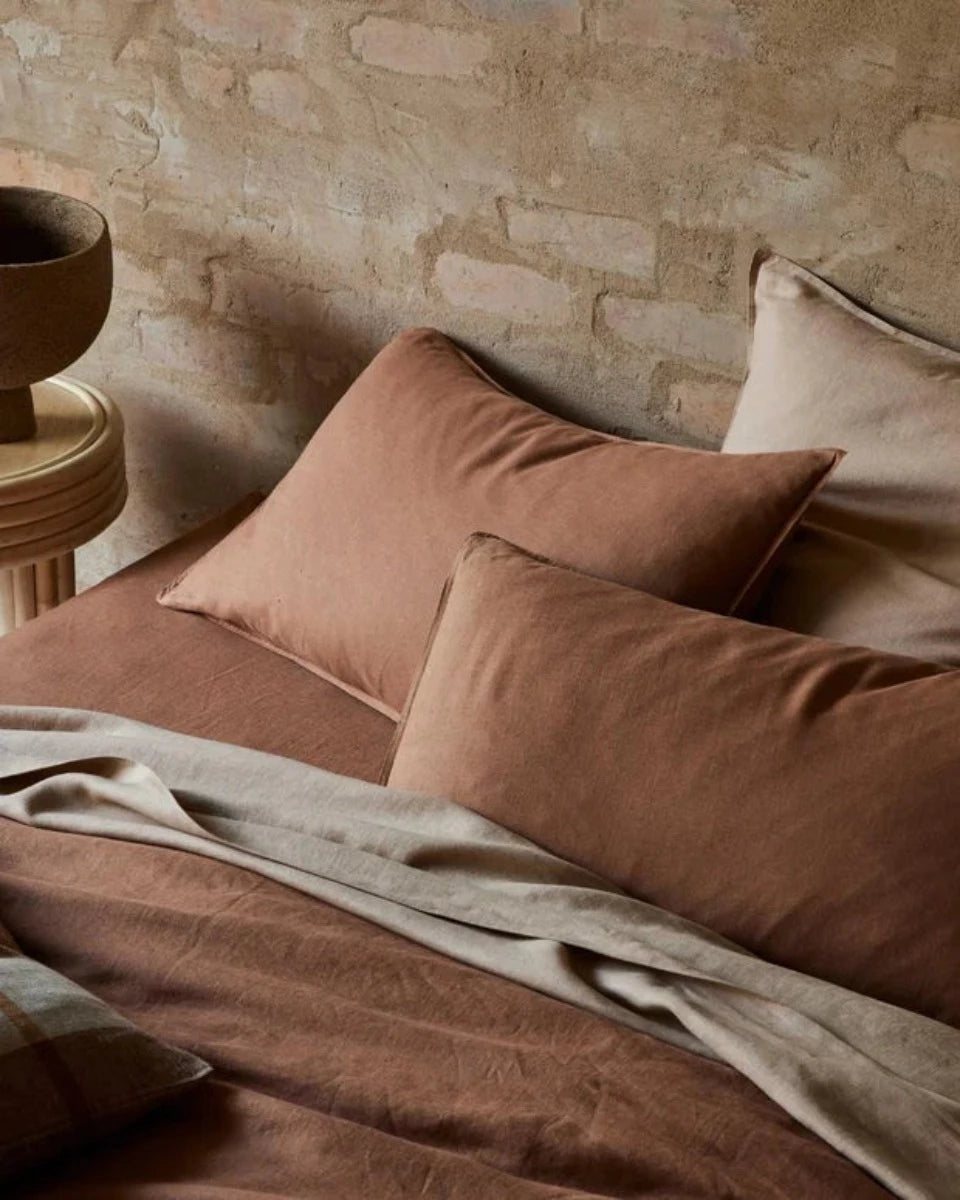 ravello flat sheet - biscuit