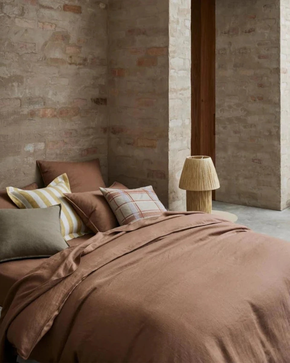 ravello flat sheet - biscuit