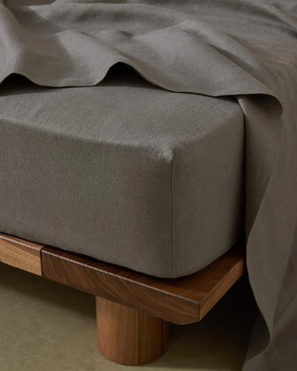 ravello fitted sheet - charcoal