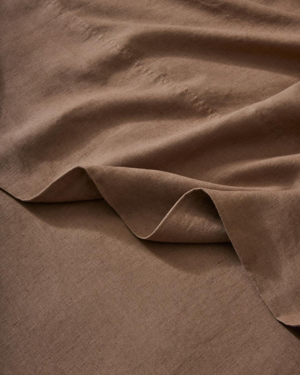 ravello flat sheet - biscuit