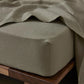 ravello fitted sheet - caper