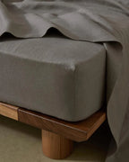 ravello flat sheet - charcoal