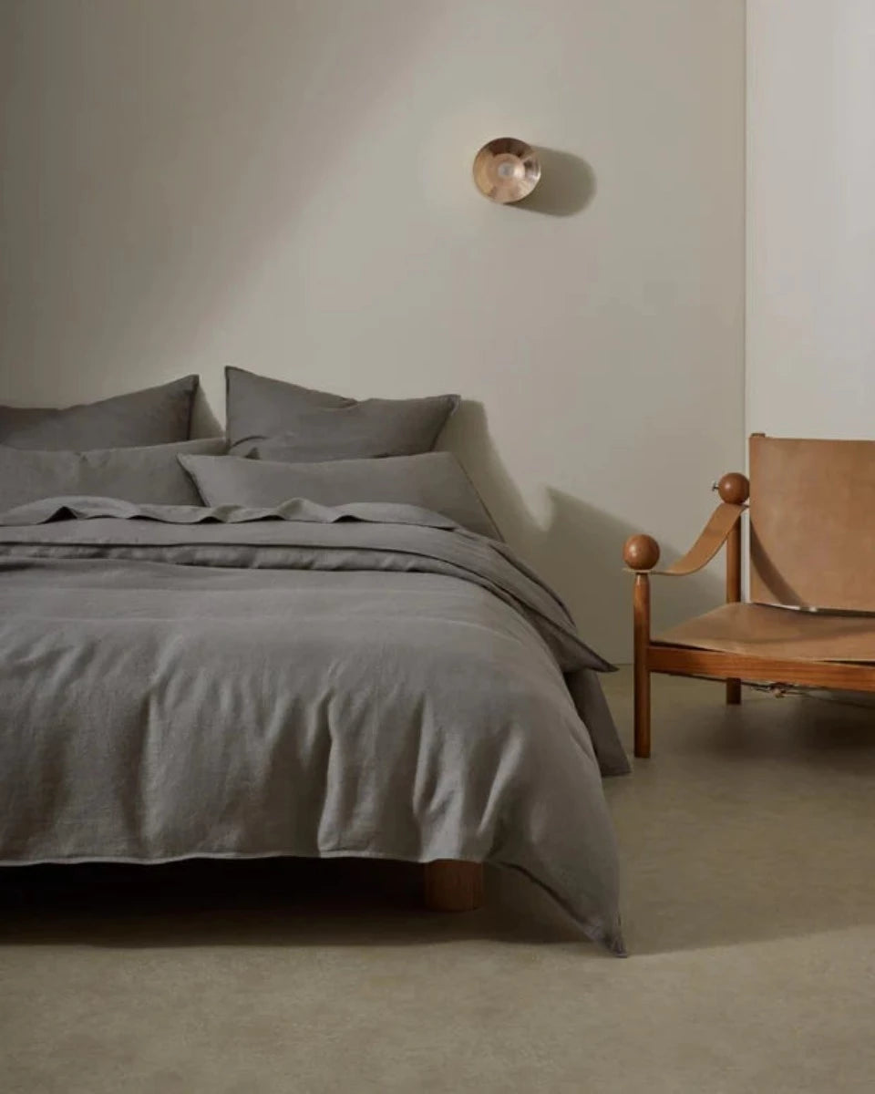 ravello flat sheet - charcoal