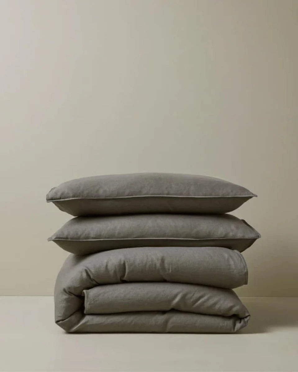 ravello pillowcase pair - charcoal