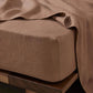 ravello fitted sheet - biscuit