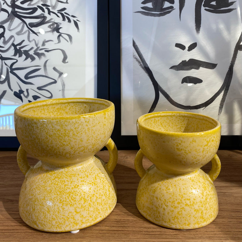 Madam Stoltz Stoneware Flower Pot - 2 Sizes