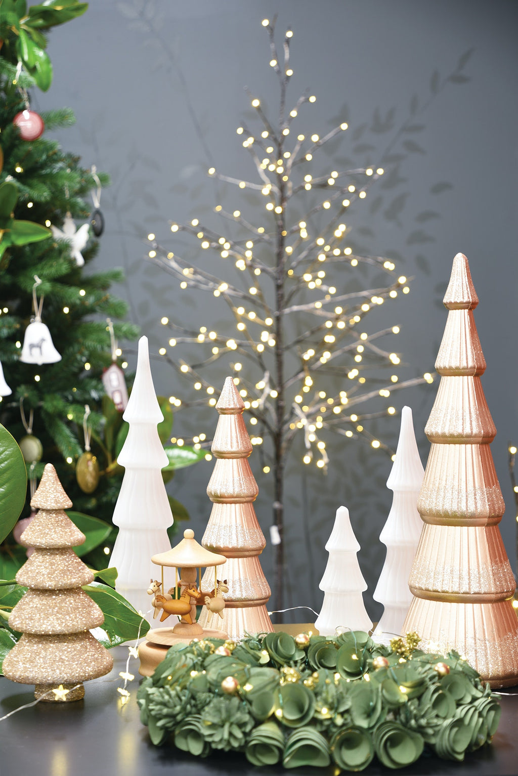 Tiered Glass Tree  Frosted - 3 sizes