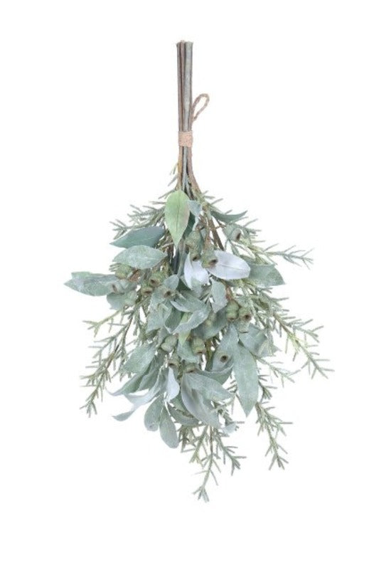 Grey/Green Swag w/ Lambs Ear and Pods