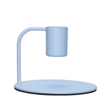 Hubsch Curve Candlestick Blue